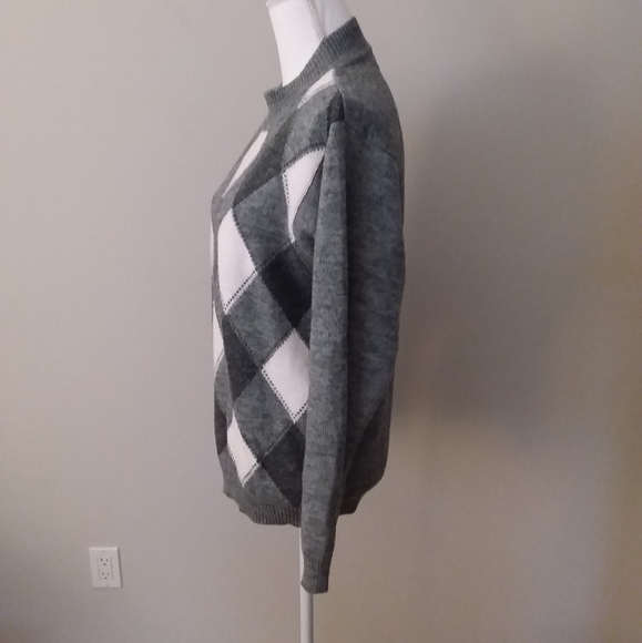 Alfred Dunner Grey and White Argle Sweater - Picture 5 of 9